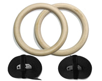 Thumbnail for Wooden Gymnastic Rings With Adjustable Straps